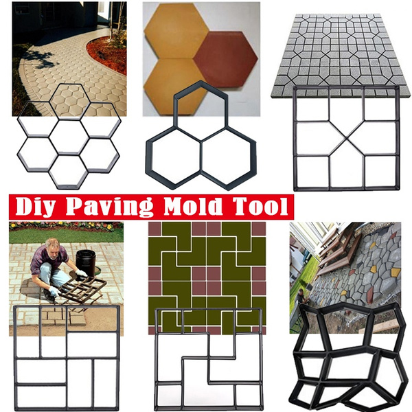 6 Styles Garden Yard Paving Mold Pathway Pavement Mold Cement Floor ...