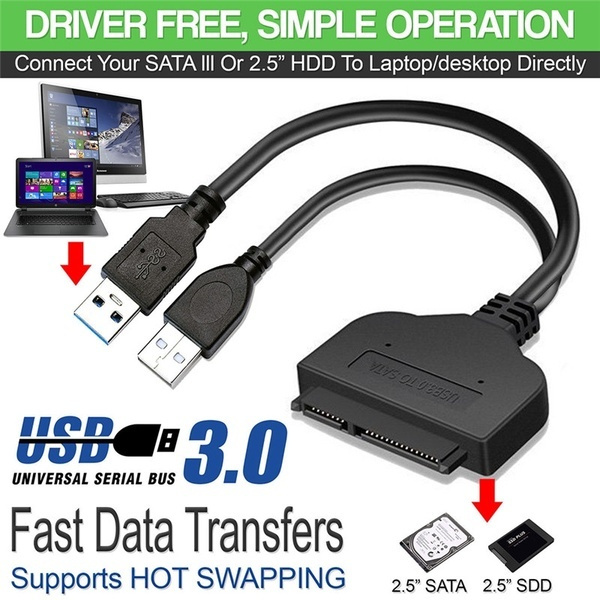 USB 3.0 To 22 Pin SATA 2.5 Inch Hard Disk Drive SSD Adapter