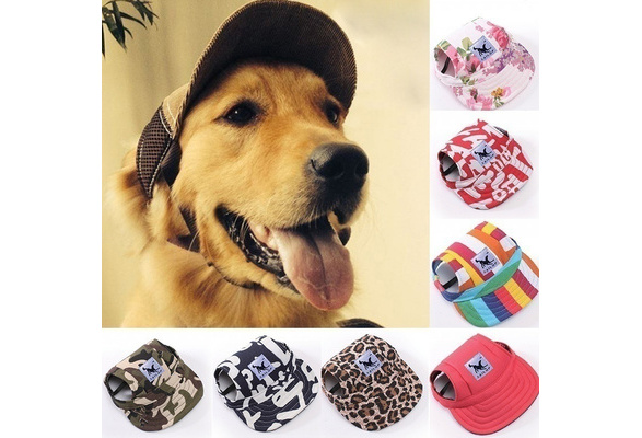 Vivi Bear Pet Dog Hats for Small Size Dogs Visor Design Fashion Dogs Baseball Sun Hats Sport Cap with Ear Holes and Chin Strap. S, Camouflage