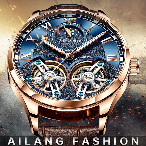 AILANG watch men's automatic hollow mechanical men's authentic brand-name  multi-function mechanical men's watch new