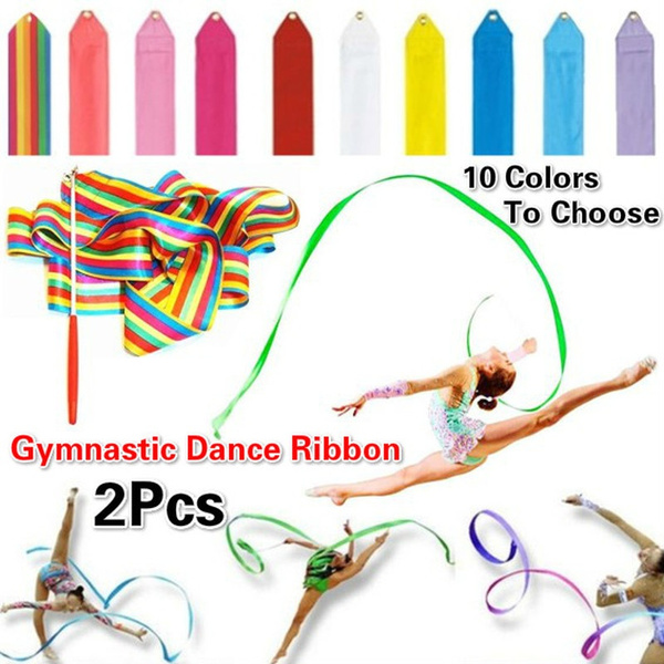 Gymnastics Dance Ribbon Streamer 2Pcs / Set of 4M Rhythmic Gymnastics ...