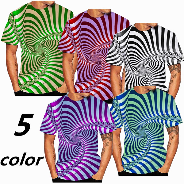 Unisex 3d Printing T Shirt Vertigo Hypnotic Vortex Funny Short Sleeved Tee Wish 2554