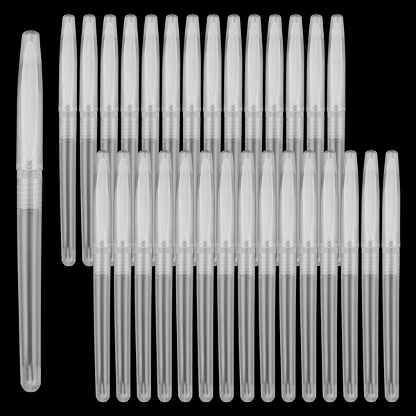 10pcs/set Empty Transparent Pen Cover Holder Gel Pen Shell Ballpoint Pen  Case Cover Simple Style for Office School Home Supplies