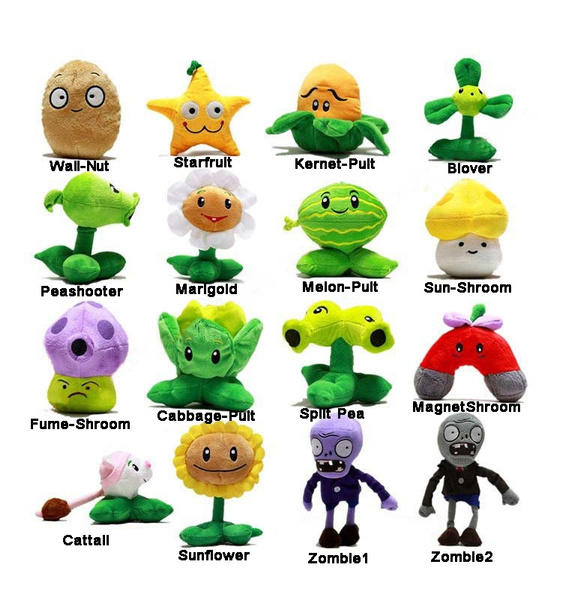 Plants Vs Zombies  20pcs Plush Toy Split Bean 6'' Soft Stuffed Doll Kids Gift 
