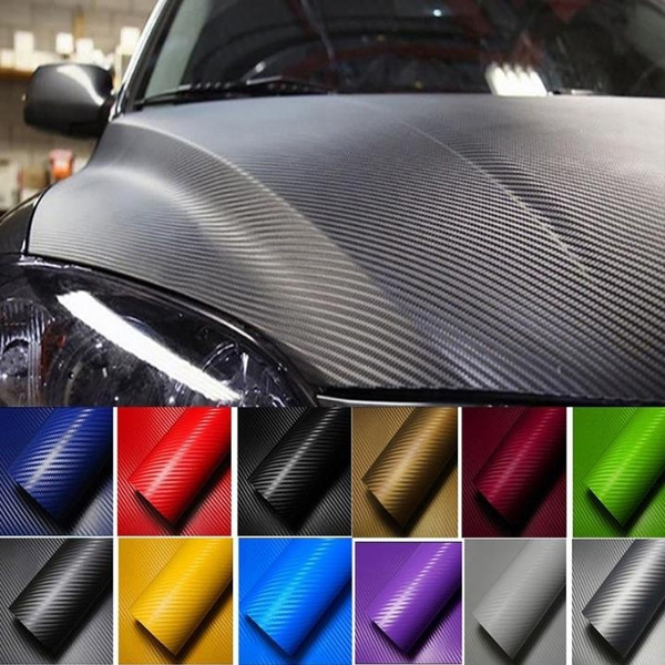 127*30cm 3D Carbon Fiber Auto Car Sticker Vinyl Decal Wrap Sheet Roll Film DIY ！ 
