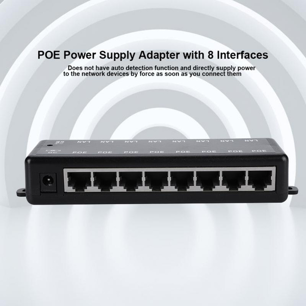 DC12V-48V 8 Interfaces Passive PoE Adapter Power Over Ethernet POE ...