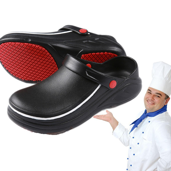 EVA Slip on Man Restaurant Kitchen Wear Chef Shoes Anti-slip Oil-proof ...