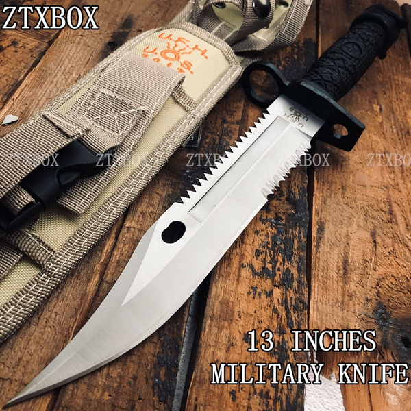 Military Dagger Tactical Fixed Blade Knife Outdoor Camping Hunting