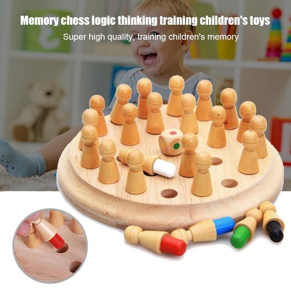 Kids Intelligence Toy Wooden Chess Memory Development Early Education Toy  for Children