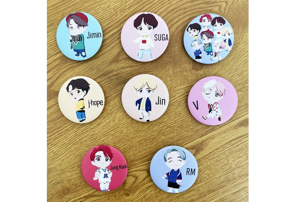 NEW KPOP Bangtan Boys HOUSE OF BTS Pin Badges Cartoon JIMIN