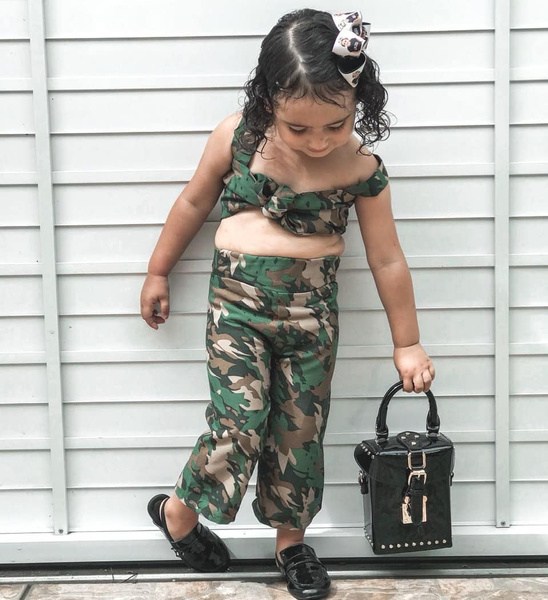 Camouflage little girl clearance pants