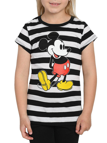 White Stripe Mickey Mouse T-Shirt main image 1