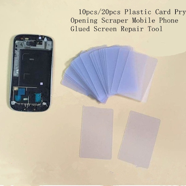 Plastic 10pcs Card Pry Opening Scraper Mobile Phone Glued Screen  Repair  Tools 