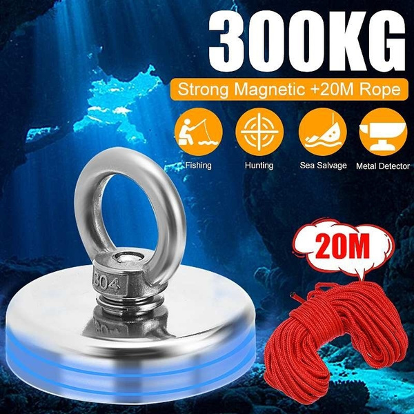 Powerful Round Neodymium Magnet Hook Metal Strong Detector Sea Fishing Hunting 