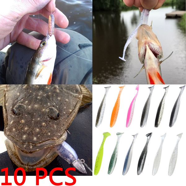 Easy Shiner  Carp Fishing Soft Lures Silicone Artificial Double Color Baits 