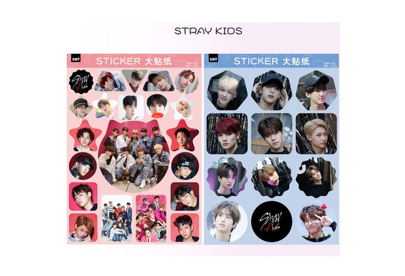 Kpop Stray kids ATEEZ Sticker Phone Sticker Notebook Refrigerator Cute  Sticker xwxw