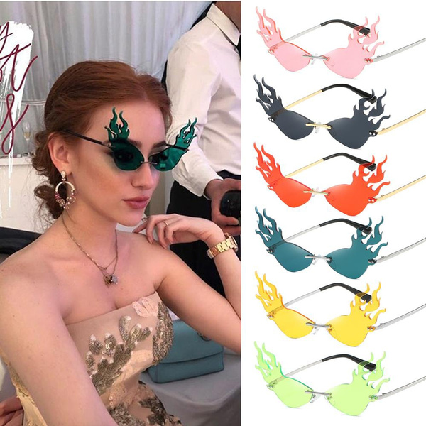 Large Round Sunglasses Women Color Block Fashion Decorative - Temu