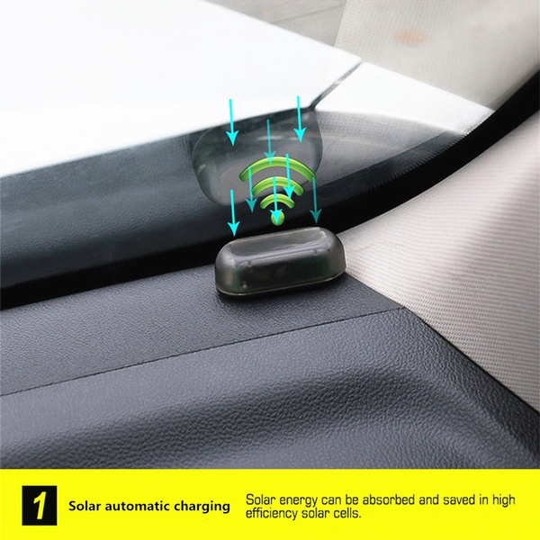 Solar Energy Warning Lights Powered LED Strobe Car Security Flashing Flicker 