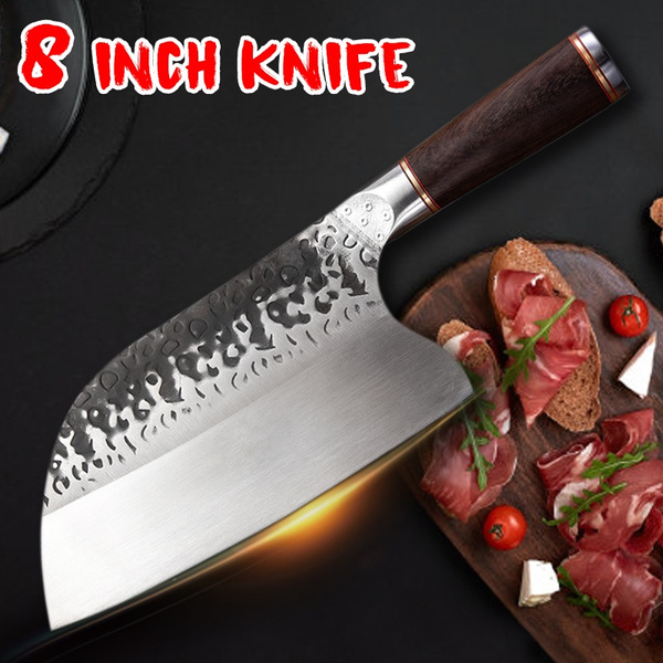 Meat cleaver, 8inch Chinese Chef Knife Stainless Steel Meat Vegetables  Slicing Chopping Cleaver Kitchen Knife Household Cooking Tools Cleaver  Knife,BY