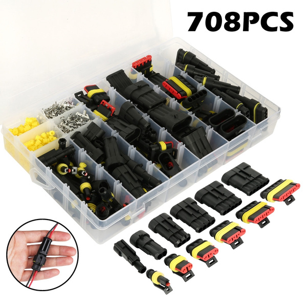 Car AUTO Blade Fuses 1-6 Pin Electrical Wire Connector Waterproof Plug Terminal 