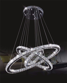 pendantlight, crystal ring, led, Home Decor