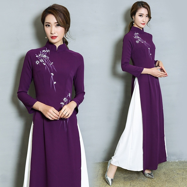 2-layers-chinese-traditional-style-chiffon-long-dress-cheongsam-qipao