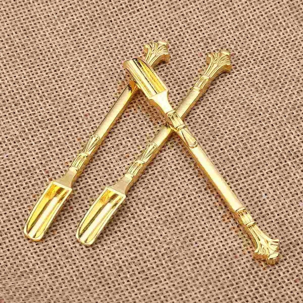 3 Pezzi Tubo Nasale Dorato - Accessorio Per Snuff Bottle