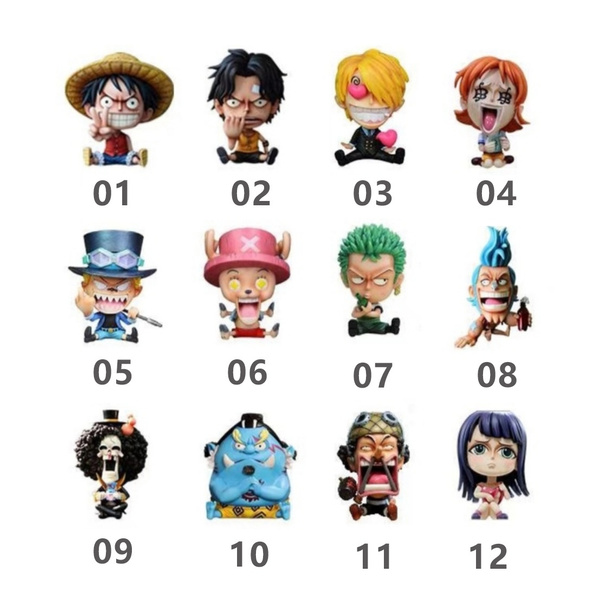 New One Piece Luffy Ace Sabo Zoro Sanji Nami Chopper Pvc Anime Action Figure Collection Mini Figures 10cm Small Size Wish