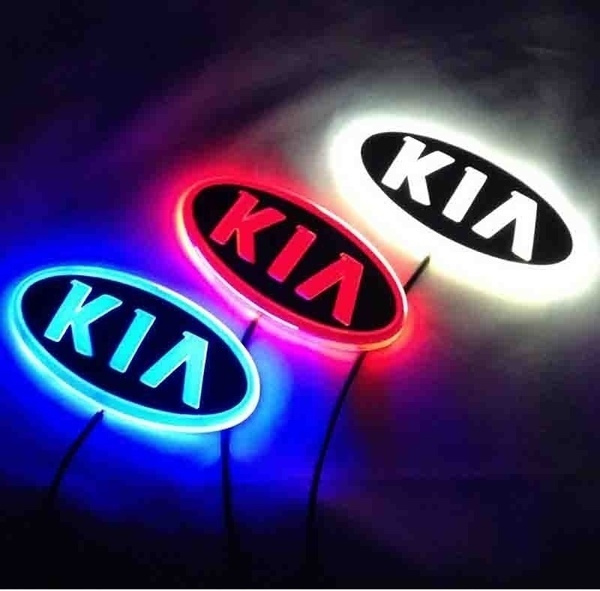 4D Car Tail Logo LED Light Badge Lamp Emblem Sticker Car Decoration Led Logo  Light for KIA