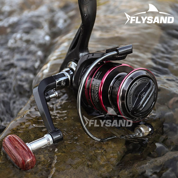 12 Ball Bearings Spinning Fishing Reel, Powerful Drag Lightweight Fishing  Reel Gapless High Speed Super Smooth Right Left Hand Interchangeable Wood  Handle FlySand Fishing Tool for Inshore Boat Rock Freshwater Saltwater