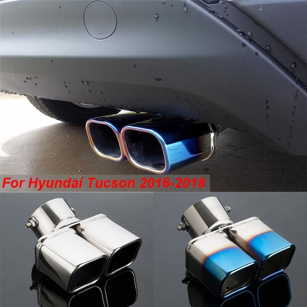 For Hyundai Tucson 20162018 Stainless Steel Exterior Rear Tail Exhaust
