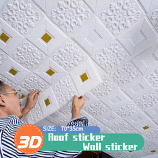 70*35cm Roof Decoration Wallpaper Wall 3d Stereo Wall Sticker Ceiling Living Room Bedroom Roof Wall Papers Self-adhesive Wall Decor