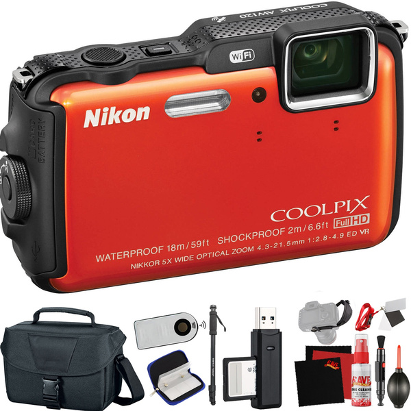 Nikon COOLPIX AW120 Waterproof Digital Camera (Orange) Nikon