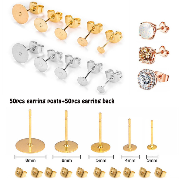 earring posts and backs for jewelry making