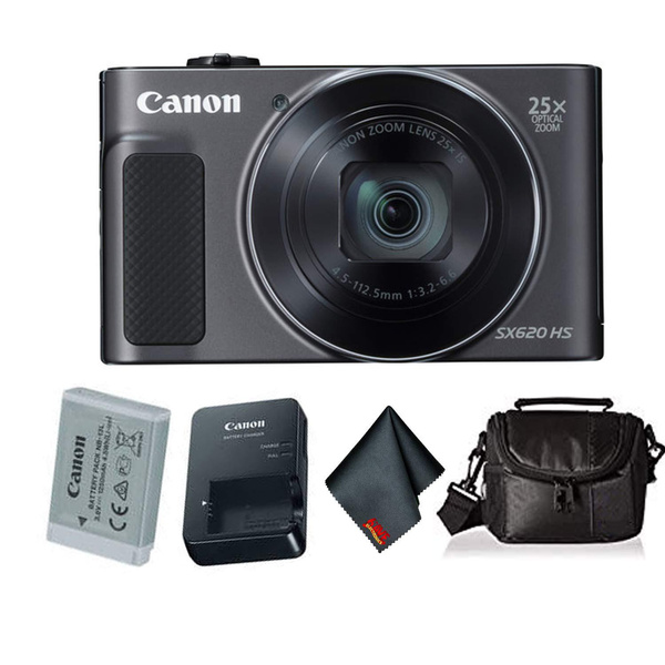 Canon PowerShot SX620 HS Digital Camera (Black) Bundle with