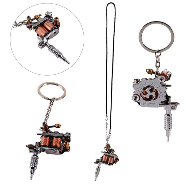 Portable Mini Tattoo Machine Tattoo Supply Gun Keychain Necklace Pendant  Decor | Wish