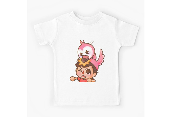 Children Albertsstuff Flamingo Rblx T Shirts Kids Tops Girls Boys Short Sleeve Baby Casual Clothes Wish - roblox flamingo merch t shirt