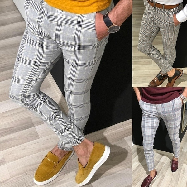 Plus Size Black White Check Pants Online in India | Amydus