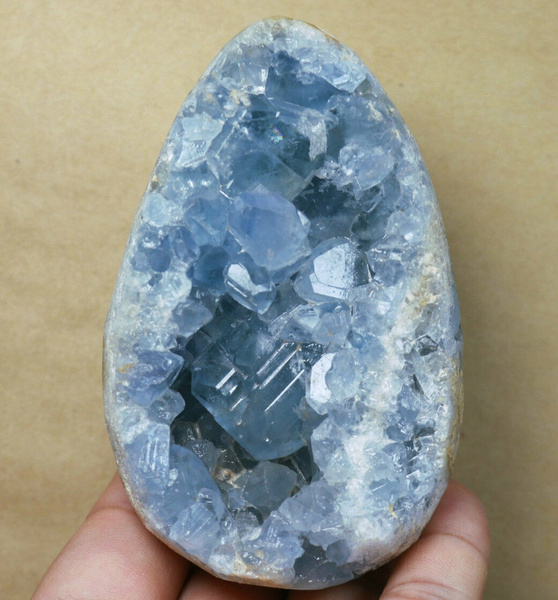 Rare Top Grade Gorgeous Sky Blue Gem Celestite Geode Rough Reiki ...