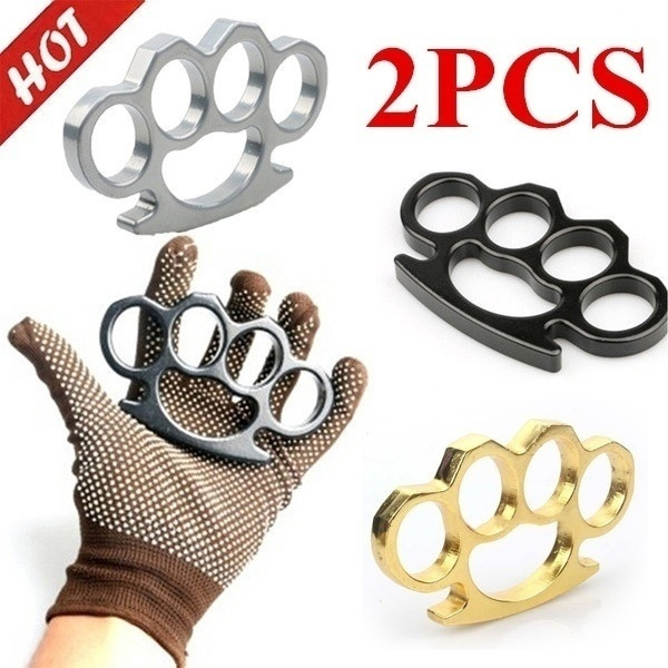 2 / 1 PCS EDC Brass Knuckles Ring Alloy Knuckles Tactical Survival