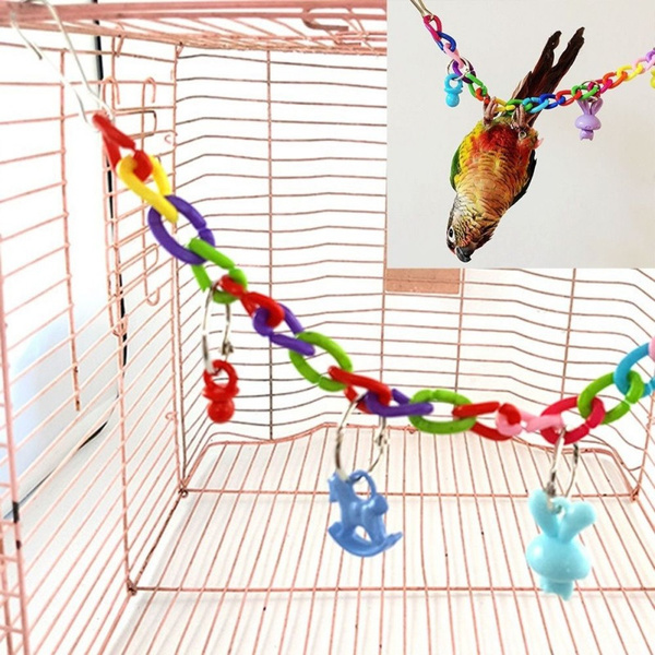 New Colorful Bird Toy Parrot Swing Cage Toy Climbing Toy For Parakeet ...