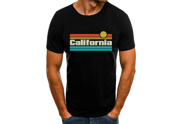 california retro vintage t shirt 70s retro sunset surf shirt T