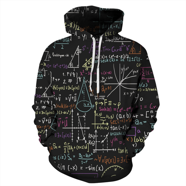 Spring and Autumn Sweatshirt 3D Mathematical Formula Printed Hoodies ...