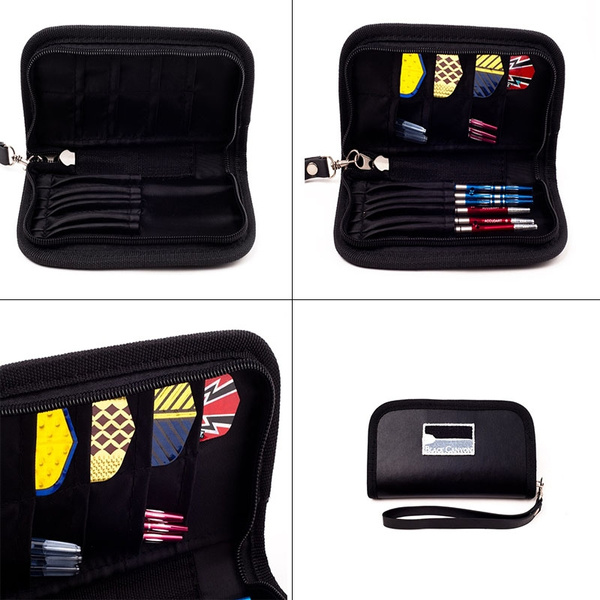 Holds 2 Sets Super Darts and Accessories Case  Wallet Durable Black 