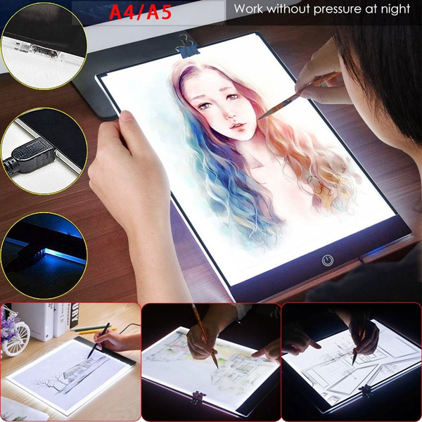 A4 LED Drawing Board art Light Box Tracing Stencil Graphic Tablet