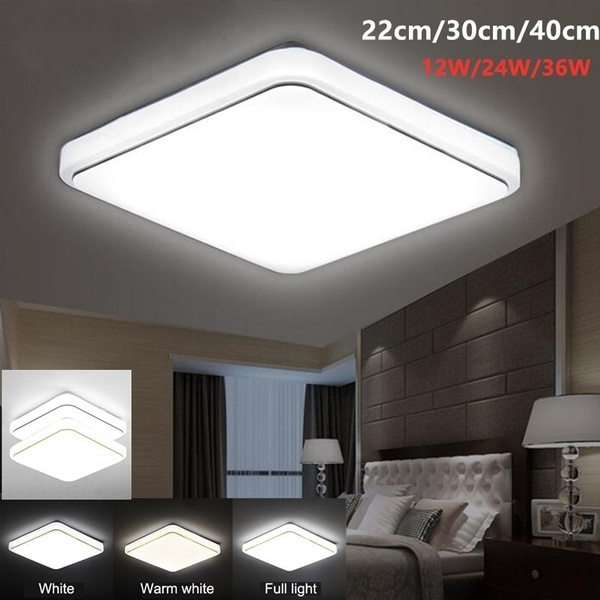 16-96W Square LED Ceiling Light Panel Wall Kitchen Bathroom Home Lamp Warm White 