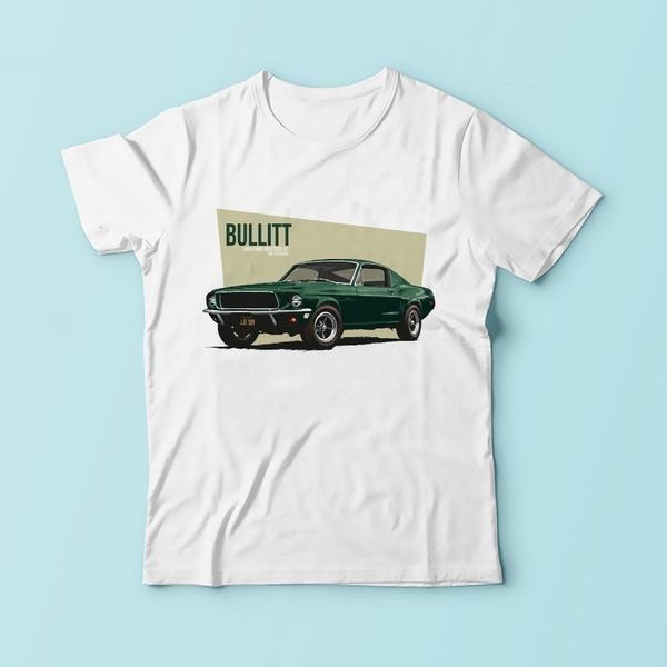 mustang series Bullit t shirt men 2019 new white casual tshirt