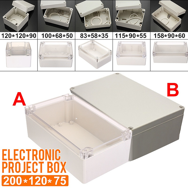 Waterproof Enclosure Case Clear Cover Plastic Electronic Project Box 200*120*75 