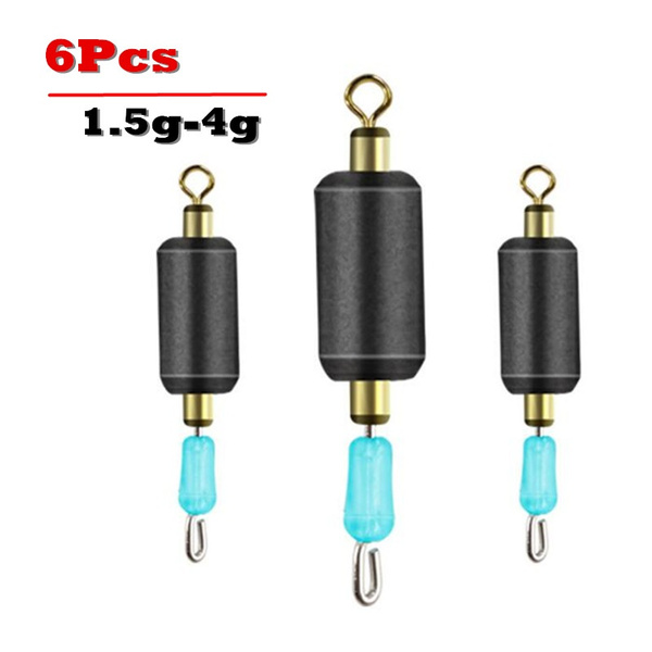 6pcs 6Pcs/Lot Lead Weights Fishing Sinker Fast Clip Connector Fishing  Swivels Snap with Safety Snap