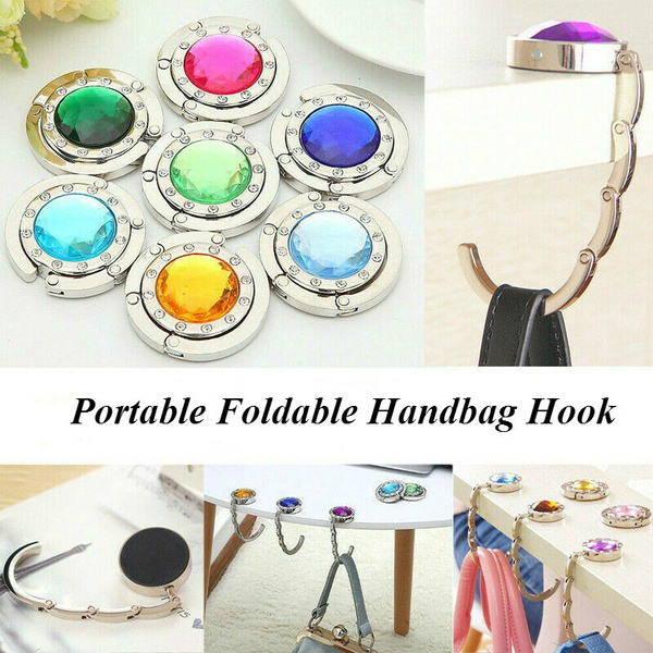 1 Pc Portable Folding Table Purse Bag Handbag Hook Hanger Holder